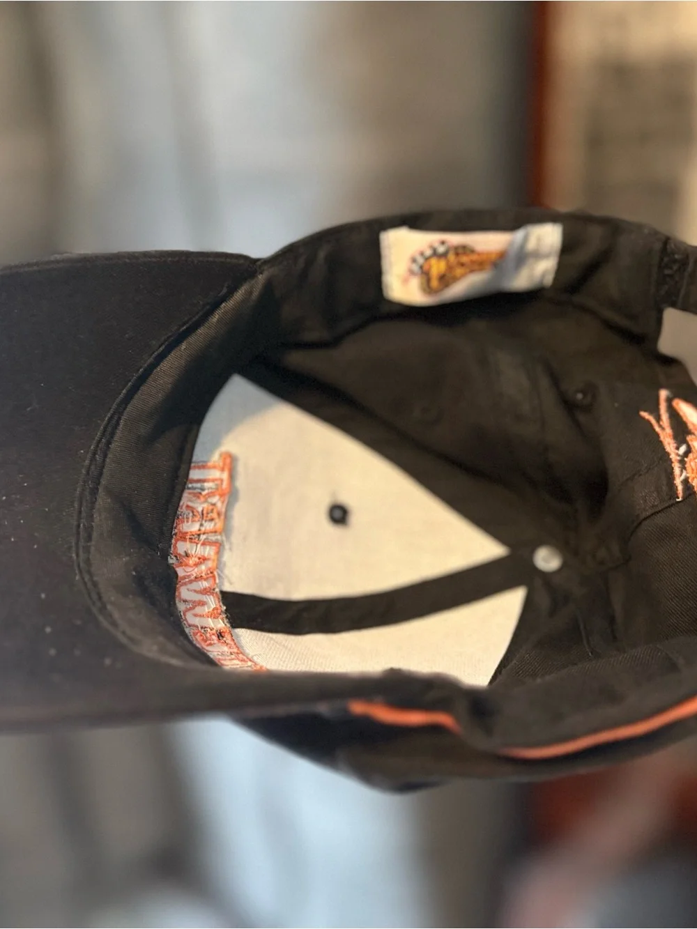 Nascar Stewart Black and Orange Embroidered Cap